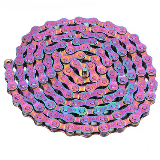 Rainbow Oil Slick Bike Chain 6 7 8 Speed