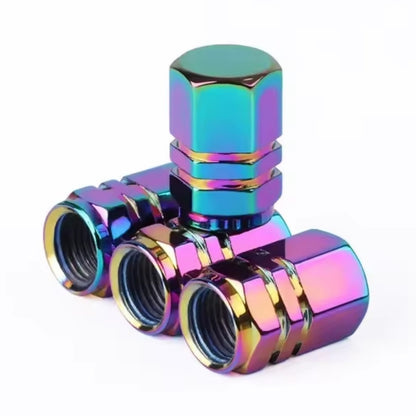 Bike Tire Valve Caps Set of 4 Aluminum